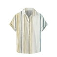 thumbnail image 2 of Swuxness Men's Print Short Sleeve Turn-Down Collar Button Front Casual Shirt Summer Breathable Stylish, 2 of 4