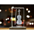 thumbnail image 3 of Violin 3D Engraved Crystal 3D Engraved Crystal Keepsake/Gift/Decor/Collectible/Souvenir, 3 of 6