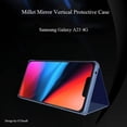 thumbnail image 3 of Mirror Case for Samsung Galaxy A23 4G/5G Support Wireless Charging, Luxury View Smart Display Case Ultra Thin Phone Cover for Samsung Galaxy A23 QH Golden, 3 of 10