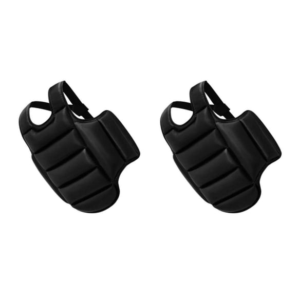 Toystoory Chaleco de Karate resistente a impactos, protector ancho para boxeo y cómodo y proporciona protección para artes marciales, color Negro l 2Conjunto