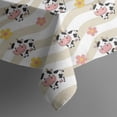 thumbnail image 5 of Beige Wave Cow Flower Pattern Square Tablecloth,Waterproof Square Table Cover,Wipeable Spillproof Washable Table Cover for Home Kitchen Party Decor 42"X42"(107x107cm), 5 of 6