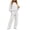 A White, variant on 2 Piece Lounge Sets for Women Long Sleeve Hoodies Wide Leg Sweatpants Pocket Wide Leg Pants Vacation Travel Matching Sets Women Clothing