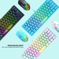 thumbnail image 4 of K61 60 por ciento RGB Teclado con cable retroiluminado 62 teclas Teclado ergonómico para computadora PC, 4 of 7