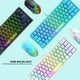 thumbnail image 3 of Teclado con cable K61 RGB 60 por ciento 62 teclas Teclado ergonómico para juegos (azul) WDOplteas Para estrenar, 3 of 5