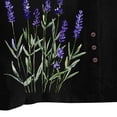 thumbnail image 5 of Sexlip Womens Short Sleeve Top Lavender Print Side Button Design Decorative Necklace Detail Soft Fabric Relaxed Silhouette for Outdoor Relaxation Black M, 5 of 5