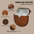 thumbnail image 3 of For New QuietComfort Ultra Case (2023) & For QuietComfort Earbuds II Case (2022),Bluetooth Earphone Protective Cover Genuine Leather Earphone Case,Rbrown,17.5 x 12 x 3 cm, 3 of 5