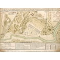 thumbnail image 2 of Vintage Maps 24x19 Black Ornate Wood Framed with Double Matting Museum Art Print Titled - Guantanamo Bay 1741, 2 of 4