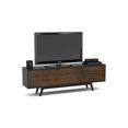 thumbnail image 6 of Polifurniture Laos Modern Wood TV Stand with Cabinet and 2 Drawers for TVs up to 79", Dark Brown & Black, 6 of 10