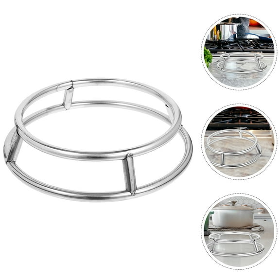 Phenofice Stainless Steel Wok Rack Silver Cooking Support Stand 1Pack