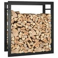 thumbnail image 5 of vidaXL Firewood Rack Storage Fire Log Stand Stacker Holder Matt Black Steel, 5 of 6