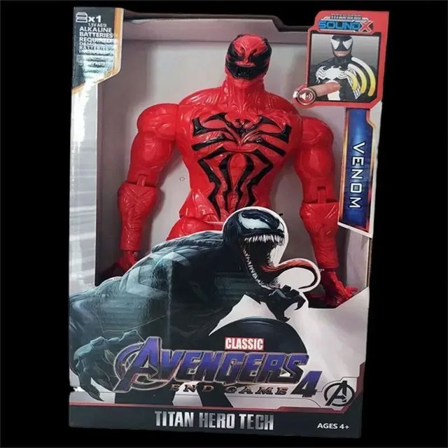 Figura de anime de Los Vengadores de Marvel, Venom, Spider-Man, Iron Man, Capitán América, muñeca luminosa creativa, modelo de adorno, juguete para niños