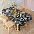 thumbnail image 6 of Black Geometric Striped Pattern Rectangle Tablecloth 60"x120",Waterproof Polyester Rectangle Table Cloth, Wipeable Spillproof Polyester Tablecloth for Dining, Camping, Indoor and Outdoor, 6 of 6