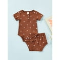 thumbnail image 3 of Nituyy Ensembles d'Été pour Bébé, Barboteuse à Manches Courtes Imprimée Soleil + Shorts à Taille Élastique, 3 of 9