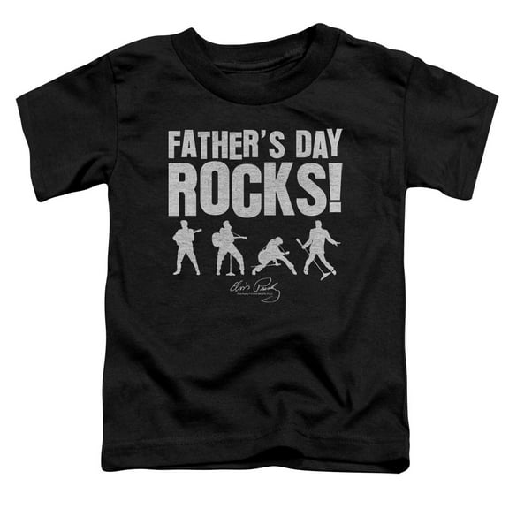 Elvis Presley Fathers Day Rocks S/S Toddler T-Shirt Black