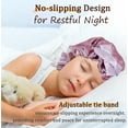 thumbnail image 4 of SENGTERM Kids Bonnet for Girls New Silk Bonnets for Kids,Double Layer Satin Bonnet,Tie Band Adjustable Sleep Cap for Child Curly Hair(3-12years), 4 of 7