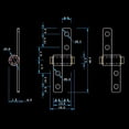 thumbnail image 4 of Bisagra de posicionamiento por fricción tipo par de torsión de hierro niquelado 0.1Nm tono plateado, 4 of 4