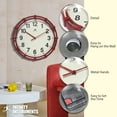 thumbnail image 6 of Infinity Instruments Skipper Plastic 16" Indoor Wall Clock with Quartz Movement for Accurate Timekeeping, Red, 6 of 7