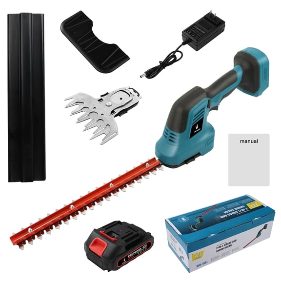 Victool 21V Cordless Electric Hedge Trimmer Handheld Home Garden Grass Cutter Shrub Pruning Shears US