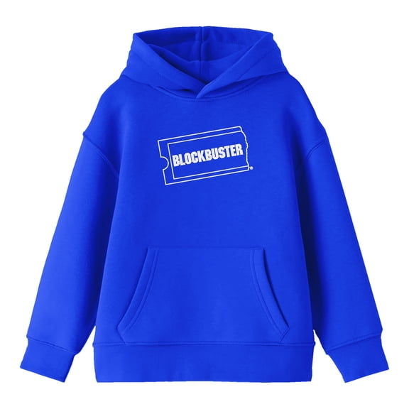 Blockbuster White Logo Youth Royal Blue Hoodie-S