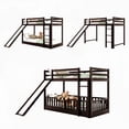 thumbnail image 3 of Espresso Twin Over Twin Bunk Bed - Convertible Ladder & Slide for Fun!, 3 of 19