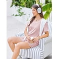 thumbnail image 5 of EKOUAER Womens Pajama Sets Short Sleeve Knit Lounge Set 2 Piece Pj Sets for Women V Neck Casual Loungewear, 5 of 6