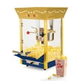 thumbnail image 2 of Nostalgia Appliances Popcorn Cart Vintage Movie Theatre Popcorn Machine, Navy, 2 of 5