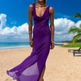 thumbnail image 1 of Vestido Largo Atractivo Vestido playero de malla con abertura en la espalda Cgtredaw Para estrenar, 1 of 1