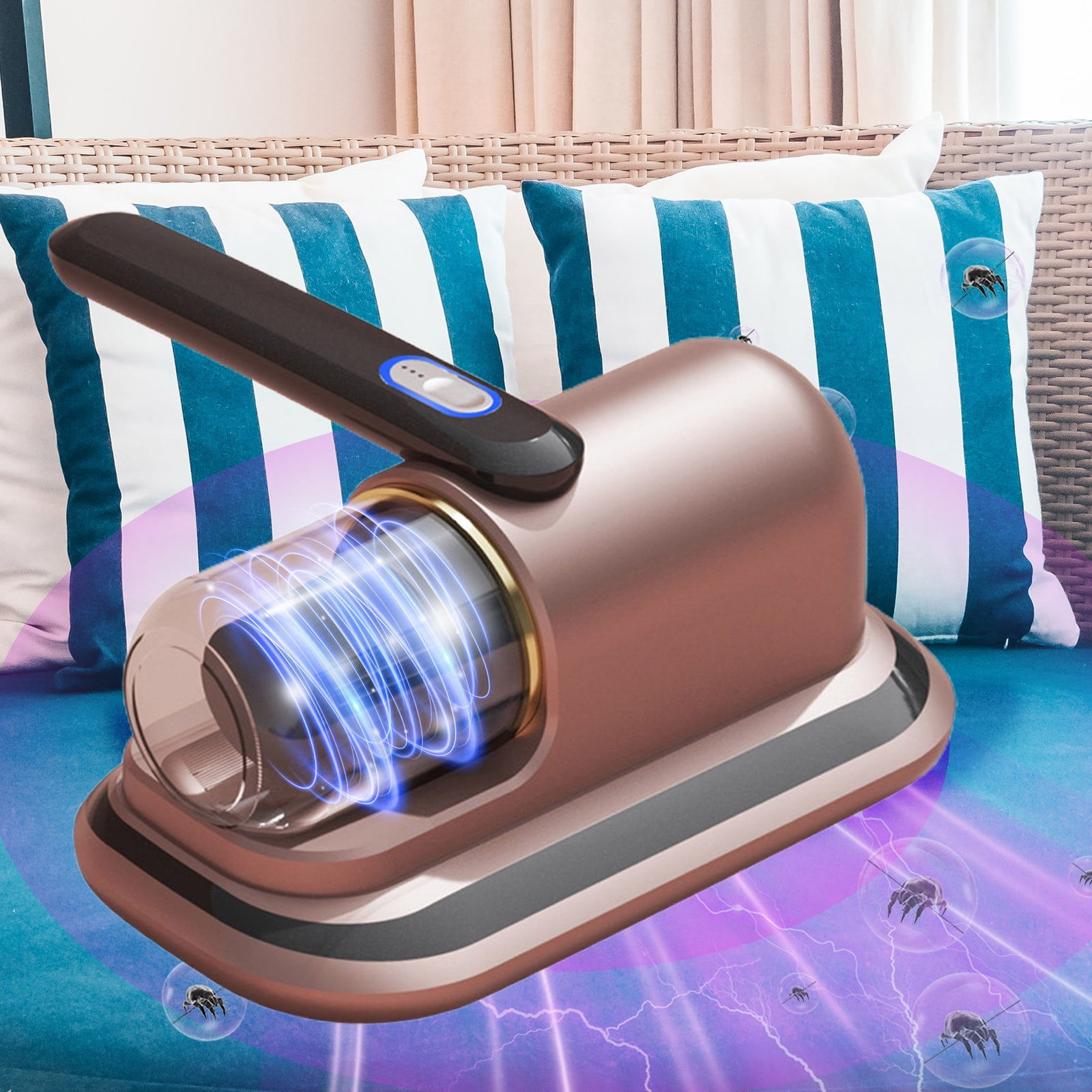 VWRXBZ Vacuum Cleaner Household Bed Vacuum Cleaner Wireless High Suction Vacuum Cleaner Suitable for Home Textiles Portable Vacuum Cleaner 9.09x6.44x2.85 Inch