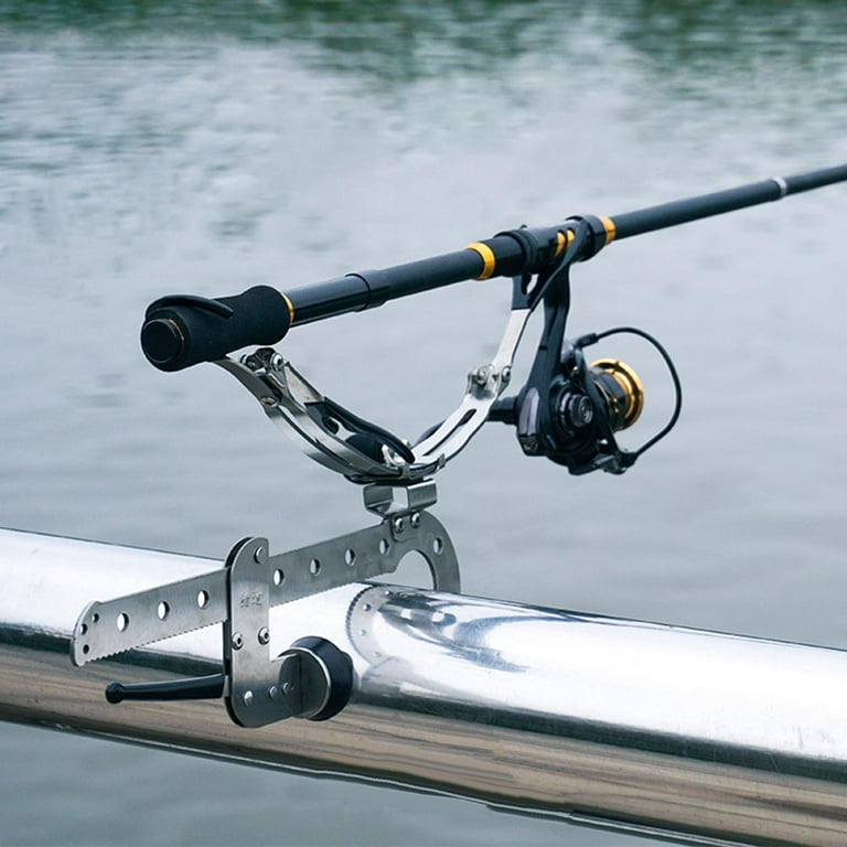 Kayak Boat Rod Support Pole Stand Bracket Fishing Rod Adjustable Stainless  Steel Folding Fishing Pole Holders , 21cm