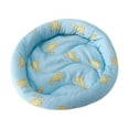 thumbnail image 1 of Estera nido para animales pequeños, jaula, cama nido, suave y cómoda, almohadilla para cama de hámster, cobaya Azul S, 1 of 9