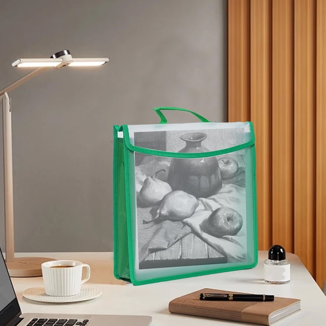Fiudx Bolsa de Archivo Gruesa, Gran Capacidad A3, Diseño Impermeable, Material Duradero, Organización Eficiente de La Oficina, Fácil de Transportar, Disponible En 5 Colores, 33 X 33 X 3 Cm
