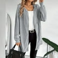 thumbnail image 2 of Women Lightweight Cardigan Sweater Long Sleeve Open Front Knit Fall Thin Long Cardigan with Pockets Casual Loose Duster, 2 of 7