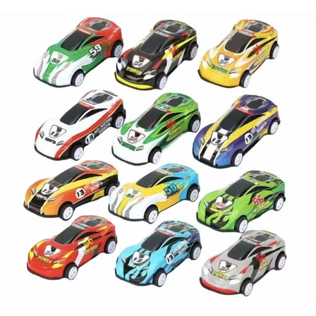 Assorted Mini Metal Pull-Back Racing Cars 8-Pack
