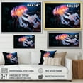 thumbnail image 4 of Designart "The Ocean s Glow Illuminated by Jellyfish I" Animals Floater Framed Wall Art Living Room, 4 of 7