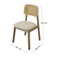 thumbnail image 2 of Ilios Innova | Paquete de 2 Sillas Vela de Comedor de Madera de Caucho, Estilo Nórdico con Respaldo de Ratán PE y Asiento Acolchado de Tela, Sillas Decorativas Modernas, 2 of 9