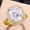 Q189 white + gold, variant on Classic Cocktail Bridal For Women For Her Dazzling Shiny AAA Zircon Cubic Zirconia Ring Elegant Gift With Gift Packaging