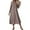 Khaki, variant on Women's V-Neck Short-Sleeved Casual Dress Pink M