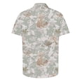 thumbnail image 5 of QIUOMBBP Button Down Shirts for Men Short Sleeve Leaf Printed Casual Tees Loose Stretchy Summer Hawaiian Tshirts Green M, 5 of 6