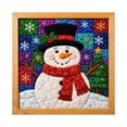 thumbnail image 2 of SeekLGT Christmas DIY Sewing Kit, Snowman DIY Christmas Craft Kit, Framed DIY Cloth Sewing Set, Holiday Fabric Art Craft Kit for Adults and Kids, Seasonal Wall Decor Activity, 2 of 9
