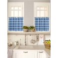 thumbnail image 5 of Blue Geometric 2 Panel Kitchen Curtains for Small Windows, Retro Morocco Abstract Art Bathroom Tier Curtain, Short Window Treatment for Bedroom/Living Room 55"x36", 5 of 6