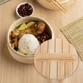 thumbnail image 4 of KONTONTY Wooden Rice 18cm Basket Plate Japanese Sushi Rice Mixing Bowl Tub Bottom, 4 of 7