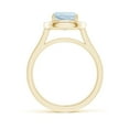 thumbnail image 2 of ANGARA Natural Classic Cushion 1.4 ct Aquamarine Ring with Diamond Halo in 14K Yellow Gold for Women (Size-7mm) | March Birthstone, Anniversary, Jewelry Gift for Women | Natural Aquamarine Ring, 2 of 9