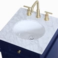 Elegant Decor Williams 18" Single Marble Top Bathroom Vanity in Blue ...