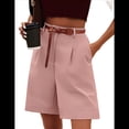 thumbnail image 1 of Pantalones Cortos de Verano para Mujer, con Cintura Elástica, Pierna y Hasta la Rodilla, con Bolsillos, Color , Talla M, 1 of 4