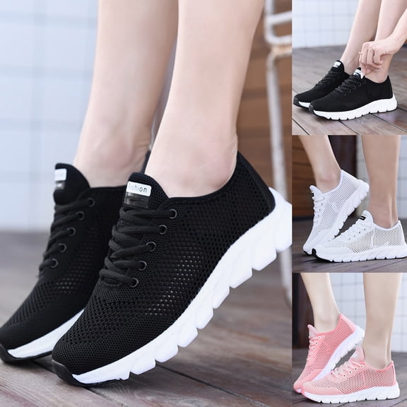 CAIXAI Walking Shoes for Women Wide Toe Box Sneakers Women Classic Mesh Knitted Woven Sneakers Women Non- Sole Adjustable Upper Mary Jane Shoes Hands Free Sock Shoe