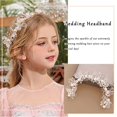 thumbnail image 2 of Pedazo de pelo de boda Diadema de perlas doradas Nupcial Babys Breath Crystal Hair Vine para princesa Flower Girls y dama de honor Sincero Hogar, 2 of 4