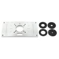 thumbnail image 1 of Aluminium Router Table Insert Plate, Accurate Drilling Woodworking Benches Router Plate  for Industrial Use Black,Red, 1 of 8