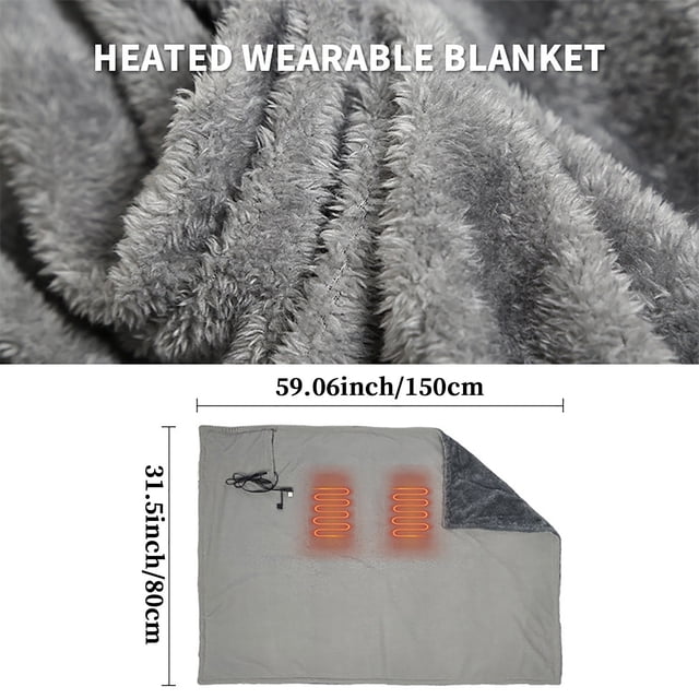 Xihbxyly Manta Térmica Tipo Chal, Suave Forro Polar, Cálida para Abdomen, Hombros y Rodillas, Ideal para Oficina y Hogar, Ideal para Invierno, Diseño Unisex, 150 X 80 Cm.