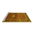 thumbnail image 2 of Ahgly Company Machine Washable Indoor Rectangle Medallion Yellow Traditional Area Rugs, 5' x 7', 2 of 4