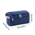 thumbnail image 3 of Cevemin Travel Toiletry Bag - Three-Zipper Waterproof Oxford Cloth Cosmetic Organizer with Portable Hook for Men and Women, Ideal Size 9.45x5.91x1.18in for Bathroom and Travel, 3 of 6